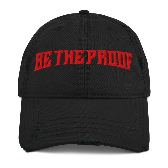 Distressed Dad Hat Red "Be The Proof"