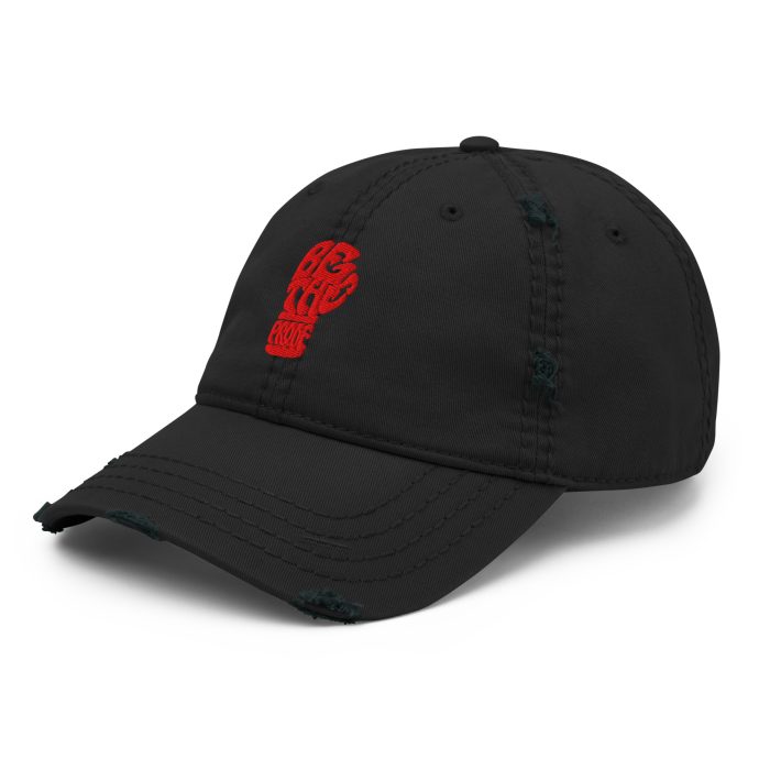 Distressed Dad Hat Red "BTP Fist" - Image 3
