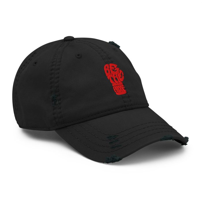 Distressed Dad Hat Red "BTP Fist" - Image 5