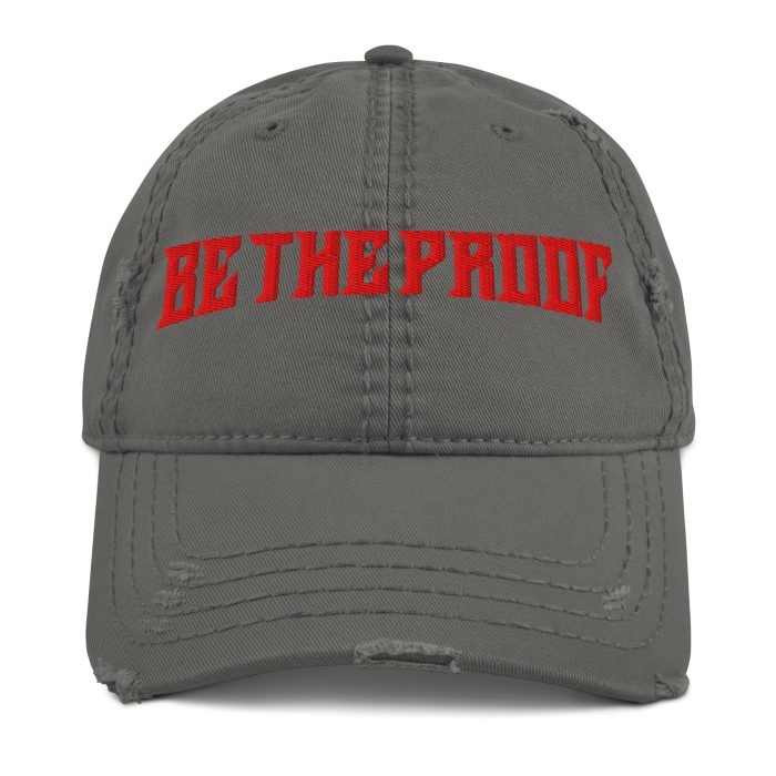 Distressed Dad Hat Red "Be The Proof" - Image 9