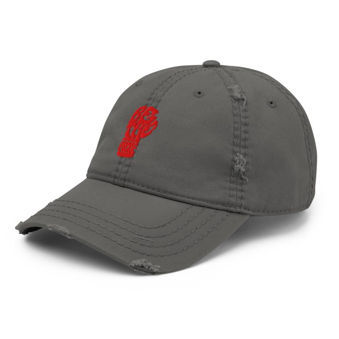 Distressed Dad Hat Red "BTP Fist" - Image 15