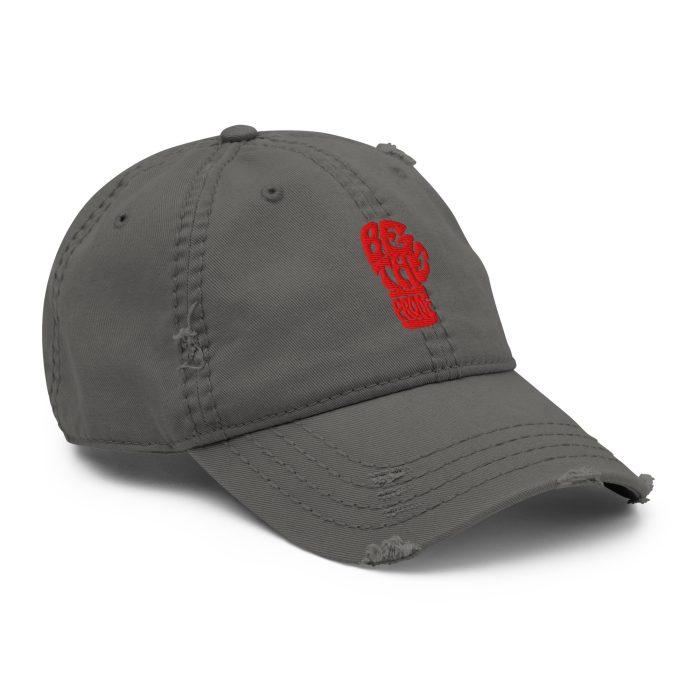 Distressed Dad Hat Red "BTP Fist" - Image 17
