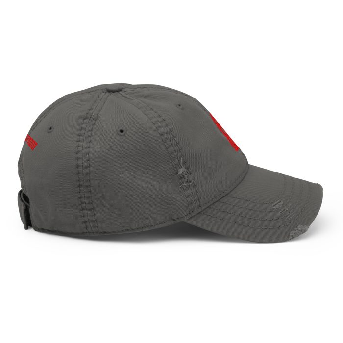 Distressed Dad Hat Red "BTP Fist" - Image 18