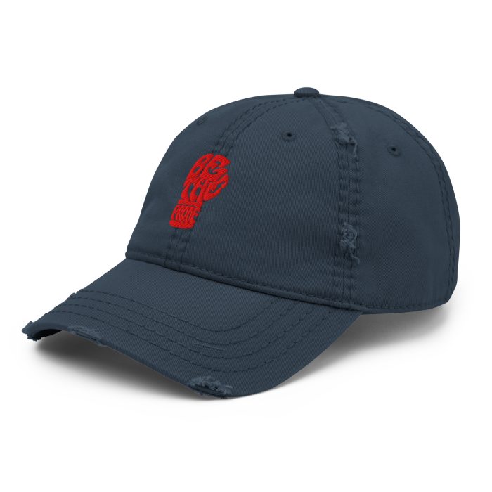 Distressed Dad Hat Red "BTP Fist" - Image 9
