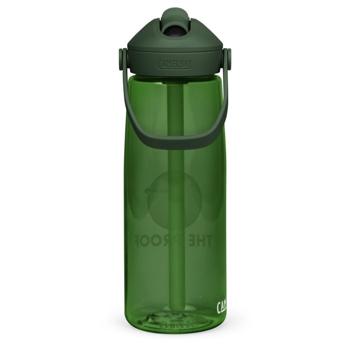 Flip straw water bottle