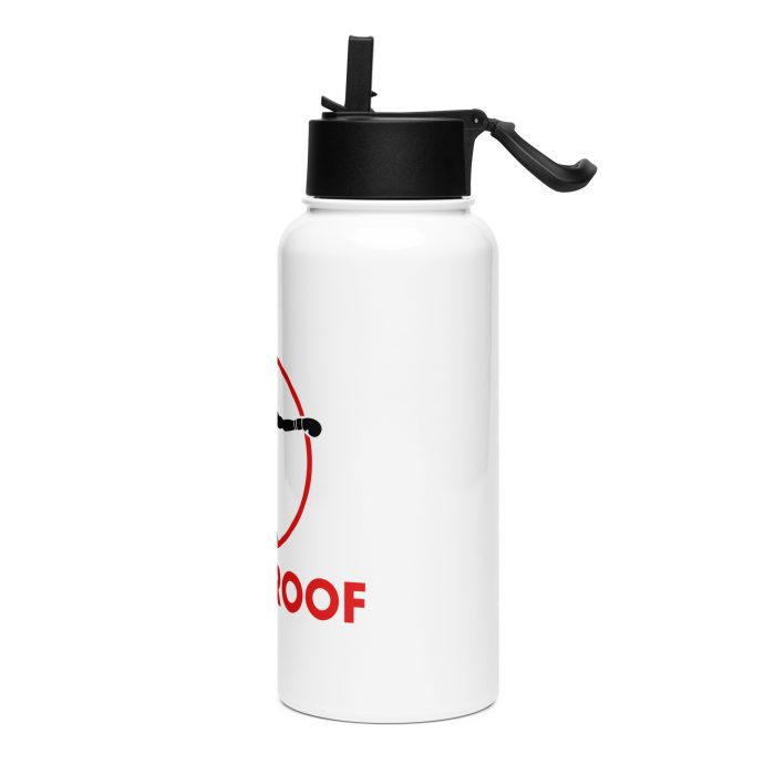 Stainless steel water bottle with a straw lid - Image 3