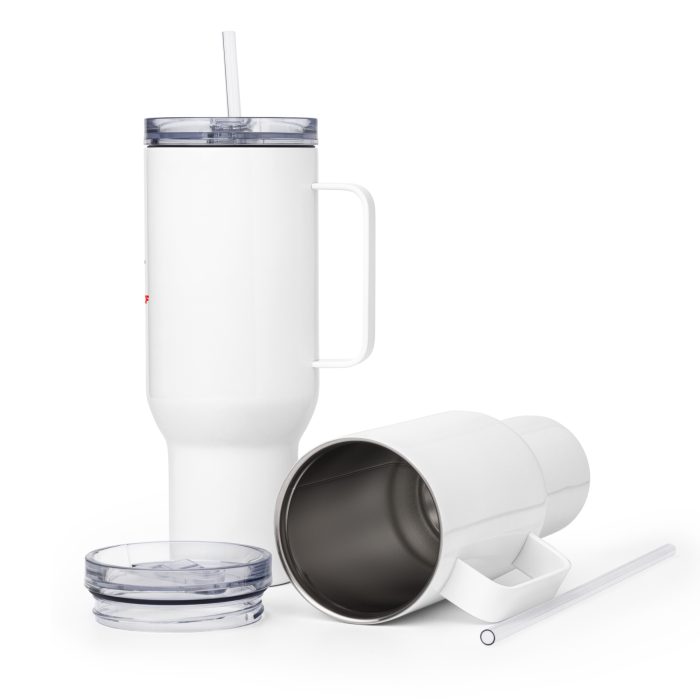 Travel mug with a handle
